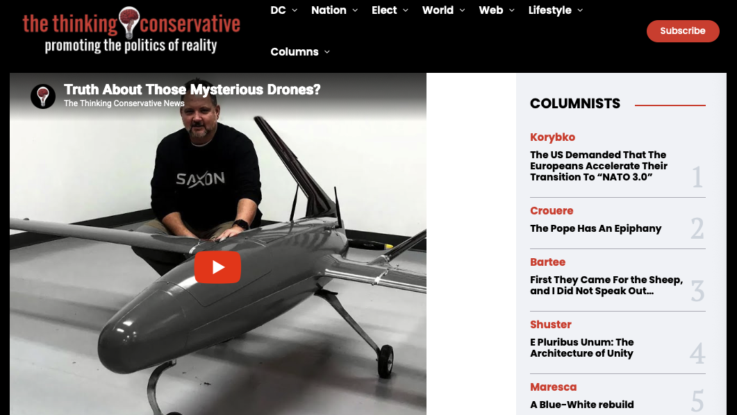 Thinking Conservative – Truth About Mystery Drones